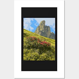 Slanted Flowers - Landscape Posters and Art